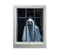 Halloween Window Covers 31.50x47.24inch Female Ghost Spooky Decoration | Halloween Window Poster for Haunted House Home Mantel Fireplace Yard Garden Porch Front Door