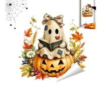 Halloween Window Stickers - Spooky Cute Ghost Pumpkin Reusable