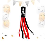 Halloween Windsock -Pumpkin Ghost Windsock - 39 Inch Ghost Windsocks Decorations | Wind Sock Includes Lanyard | No Assembly Required for Lawns Bars Haunted Houses Backyard Yard Garden