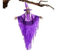 Halloween Witch, Animated Talking Witches, Light Up Eyes Decoration, Sound-Activated Outdoor Prop, Spooky Backyard Party Decor for Garden Patio Haunted House Carnival Lawn 66.93x37.4 inches