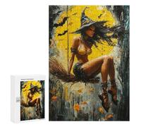Halloween Witch Art Print -1 Puzzle 1000 Pièces Educa Jouet en Bois Cadeau Unique Décoration Intérieure Jeu Éducatif Challenge Toy Adultes Et Enfants À Partir De 14 Ans 300 PCS