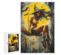 Halloween Witch Art Print -1 Puzzle 1000 Pièces Educa Jouet en Bois Cadeau Unique Décoration Intérieure Jeu Éducatif Challenge Toy Adultes Et Enfants À Partir De 14 Ans 1000 PCS