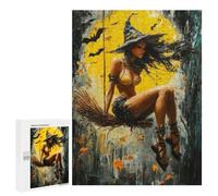 Halloween Witch Art Print -1 Puzzle 1000 Pièces Educa Jouet en Bois Cadeau Unique Décoration Intérieure Jeu Éducatif Challenge Toy Adultes Et Enfants À Partir De 14 Ans 500 PCS