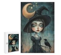 Halloween Witch Art Print Puzzle 1000 Pièces Educa Jouet en Bois Cadeau Unique Décoration Intérieure Jeu Éducatif Challenge Toy Adultes Et Enfants À Partir De 14 Ans 1000 PCS