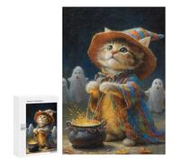 Halloween Witch Cat Brew Puzzle 1000 Pièces Educa Jouet en Bois Cadeau Unique Décoration Intérieure Jeu Éducatif Challenge Toy Adultes Et Enfants À Partir De 14 Ans 300 PCS