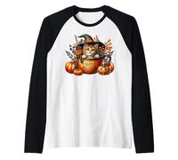 Halloween Witch Cat in Happy Halloween Coffee Mug Kitten Mom Manche Raglan