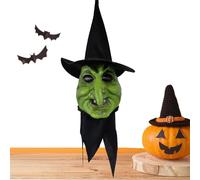 Halloween Witch Decor, Blinking Light Ornament, Spooky Sound Prop, Motion Sensor Activation, 1PC, for Indoor Outdoor Stage, Party, Haunted House, Garden, Yard and More