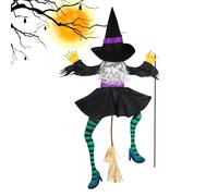 Halloween Witch Decor, Tree Crash Ornament, 3D Outdoor Figure Display, 11.02x43.31x2.36 inches, Adjustable Spooky Accent, Perfect for Lawn, Garden, Yard, Holiday Party, Seasonal Festive Setup