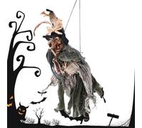 Halloween Witch Decorations Outdoor Scary Noises Lighted Eyes Figurine