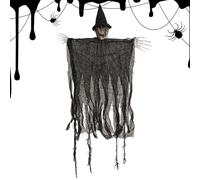Halloween Witch Decorations, Scary Outdoor Decor, 37.8x23.62in Weather-Resistant Materials, Easy Setup Design, Celebration Ornament Set for Porch, Yard, Lawn, Garden, Patio