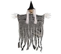Halloween Witch Decorations, Scary Outdoor Decor, Spooky Party Ornament, Creepy Porch Display, Themed Yard Prop for Creating Haunted Atmosphere Lawn Garden Farmhouse Patio Supplies, 37.8x23.62 inches