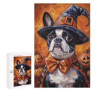 Halloween Witch Dog Art Print-1 Puzzle 1000 Pièces Educa Jouet en Bois Cadeau Unique Décoration Intérieure Jeu Éducatif Challenge Toy Adultes Et Enfants À Partir De 14 Ans 1000 PCS