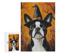 Halloween Witch Dog Art Print-2 Puzzle 1000 Pièces Educa Jouet en Bois Cadeau Unique Décoration Intérieure Jeu Éducatif Challenge Toy Adultes Et Enfants À Partir De 14 Ans 300 PCS