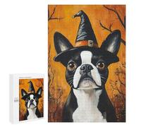 Halloween Witch Dog Art Print-2 Puzzle 1000 Pièces Educa Jouet en Bois Cadeau Unique Décoration Intérieure Jeu Éducatif Challenge Toy Adultes Et Enfants À Partir De 14 Ans 1000 PCS