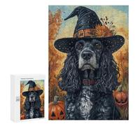 Halloween Witch Dog Art Print-3 Puzzle 1000 Pièces Educa Jouet en Bois Cadeau Unique Décoration Intérieure Jeu Éducatif Challenge Toy Adultes Et Enfants À Partir De 14 Ans 300 PCS
