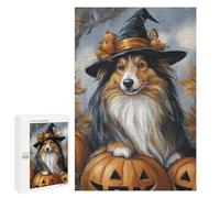 Halloween Witch Dog Art Print-5 Puzzle 1000 Pièces Educa Jouet en Bois Cadeau Unique Décoration Intérieure Jeu Éducatif Challenge Toy Adultes Et Enfants À Partir De 14 Ans 1000 PCS