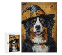 Halloween Witch Dog Decor Puzzle 1000 Pièces Educa Jouet en Bois Cadeau Unique Décoration Intérieure Jeu Éducatif Challenge Toy Adultes Et Enfants À Partir De 14 Ans 300 PCS