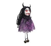 Halloween Witch - Hanging Cloth Doll | Gothic Scary Face Ornament with Bell