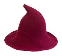 Halloween Witch Hat - Women’s Knitted Pointed Cosplay Hat With Soft Stretch Fabric, Breathable Party Accessory | Witch Headwear For Men Ladies Adults Dress Up Masquerade Haunted House Holiday Costume