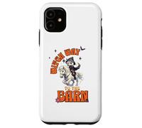 Halloween Witch Horse Funny Witch Way to The Barn Farm Coque pour iPhone 11