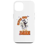 Halloween Witch Horse Funny Witch Way to The Barn Farm Coque pour iPhone 13