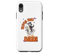 Halloween Witch Horse Funny Witch Way to The Barn Farm Coque pour iPhone XR