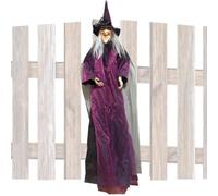 Halloween Witch Prop - Sound Decoration | Glowing Eyes Hanging Decor