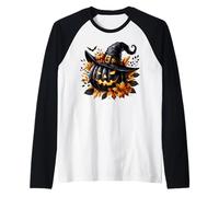Halloween Witch Pumpkin for Women Jack O Lantern for Witches Manche Raglan