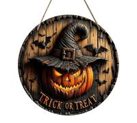 Halloween Witch Signs, Pumpkin Porch Ornament, Skull Decorative Signs, Festive Home Ornament, Halloween Front Door Decor, Wooden Halloween Signs, Spooky Decorative Signs for Front Door, Wall, Window