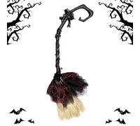 Halloween Witches Broom Dark Gothic Spooky Cosplay Props