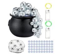 Halloween Witches Cauldron - Disco Bubbling Table Centerpiece With Lights