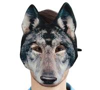 Halloween Wolf Masque - 30x25 cm Tête de costume animal réaliste, accessoire de fête réaliste, ornement de robe de cosplay, confort | Masque de loup effrayant pour l'événement de carnaval de f