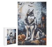 Halloween Wolf Painting Artwork-1 Puzzle 1000 Pièces Educa Jouet en Bois Cadeau Unique Décoration Intérieure Jeu Éducatif Challenge Toy Adultes Et Enfants À Partir De 14 Ans 1000 PCS