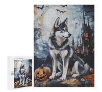 Halloween Wolf Painting Artwork-1 Puzzle 1000 Pièces Educa Jouet en Bois Cadeau Unique Décoration Intérieure Jeu Éducatif Challenge Toy Adultes Et Enfants À Partir De 14 Ans 500 PCS