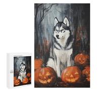 Halloween Wolf Painting Artwork Puzzle 1000 Pièces Educa Jouet en Bois Cadeau Unique Décoration Intérieure Jeu Éducatif Challenge Toy Adultes Et Enfants À Partir De 14 Ans 1000 PCS