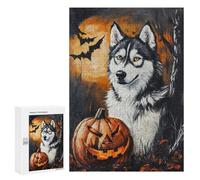 Halloween Wolf with Jack-o'-Lantern-2 Puzzle 1000 Pièces Educa Jouet en Bois Cadeau Unique Décoration Intérieure Jeu Éducatif Challenge Toy Adultes Et Enfants À Partir De 14 Ans 300 PCS