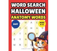 Halloween Word Search for Kids 4 to 6: Activity Book for Children include Anatomy words Puzzles and Halloween Coloring pages