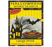 HALLOWEEN WORD SEARCH: Get into the spirit of Halloween with this thrilling word search puzzle book. Packed with 100 puzzles with spooky, rare, ... themes, A Festive Fun for Seniors & Adults.