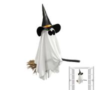 Halloween Yard Decor 90cm Hanging Witch Ghost with Remote Light