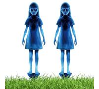 Halloween Yard Decorations, Ghost Lawn Stakes, 40x11.5cm/15.75x4.53inch 2 Piece Weatherproof Sign Set for Driveway Patio Graveyard for Outdoor Haunted House Party Backdrop Entrance