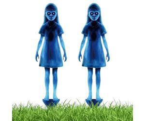 Halloween Yard Signs | 2 Pieces Yard Stakes,Spooky Decoration Ghost Sign for Outdoor Driveway Party Haunted House Graveyard Entrance Photo Backdrop