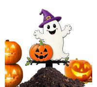 Halloween Yard Signs with Stakes - Wooden Ghost Pumpkin Garden Accent