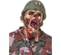 Halloween zombie déchiqueté masque en latex pour les adultes de couleur