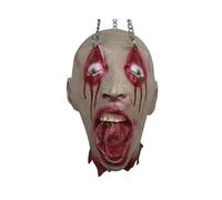 Halloween Zombie Head Simulated Cut Off Dead Head Bloody Body Parts Hanging Severed Head for Halloween Decoration Haunted House Props