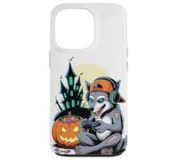 Halloween Zombie Loup Gamer Château Hanté Vidéo Gaming Coque pour iPhone 13 Pro