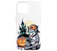 Halloween Zombie Loup Gamer Château Hanté Vidéo Gaming Coque pour iPhone 15
