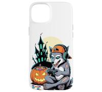 Halloween Zombie Loup Gamer Château Hanté Vidéo Gaming Coque pour iPhone 15 Plus