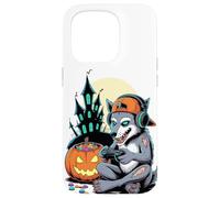Halloween Zombie Loup Gamer Château Hanté Vidéo Gaming Coque pour iPhone 15 Pro