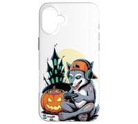Halloween Zombie Loup Gamer Château Hanté Vidéo Gaming Coque pour iPhone 16 Plus