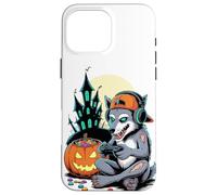 Halloween Zombie Loup Gamer Château Hanté Vidéo Gaming Coque pour iPhone 16 Pro Max